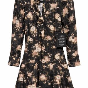 Tuckernuck Black Floral Long Sleeve Dress